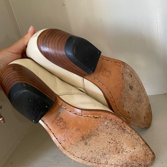 Guess by Marciano Cream Lace-Up Flats boho western vintage y2k - Picture 6 of 10